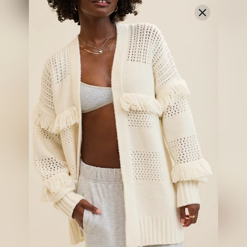 Aerie Fringe Cardigan - Picture 5 of 9